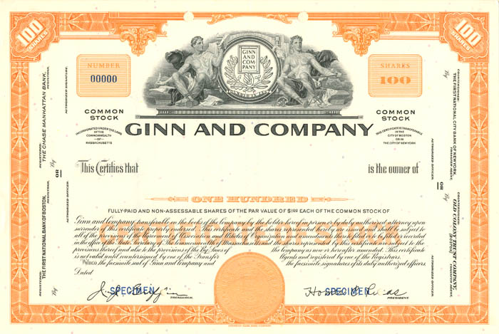 Ginn and Co. - Stock Certificate